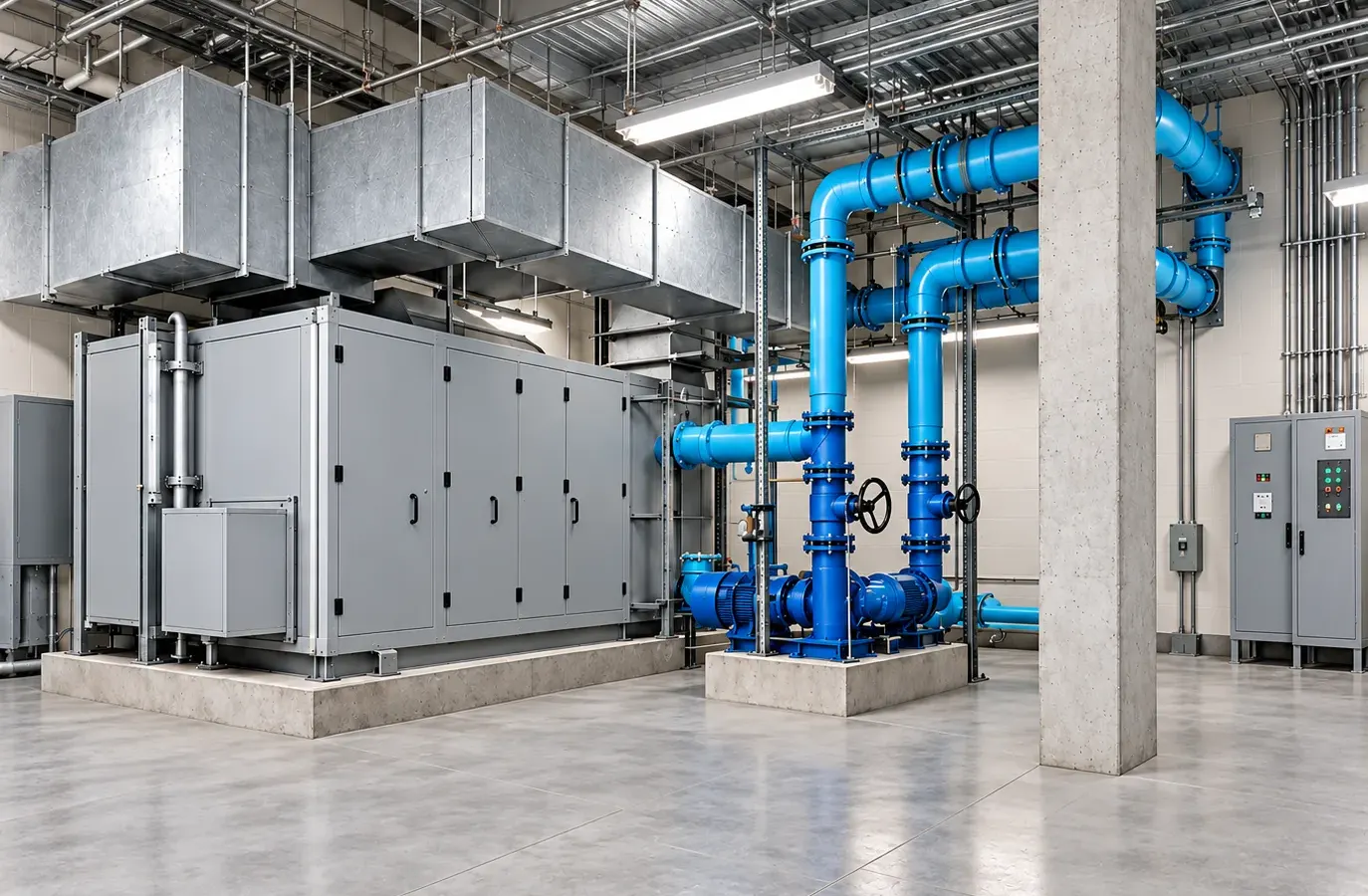 Scan-Based MEP Modeling of High-Rise Equipment Rooms for Shop-Drawing Readiness and Redevelopment (illustrative)