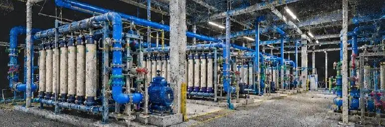 Laser-scanned facility captured for modeling (illustrative)